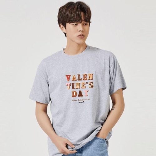VALENTINE DAY 그래픽 캐쥬얼 반팔티 W7DDF24