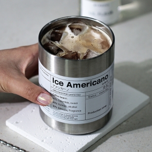 카페 304스텐텀블러 빨대포함 보온보냉 리유저블컵 350ml