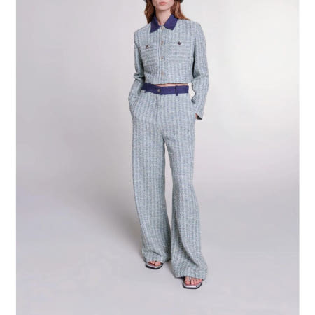 마쥬 아울렛 maje 포엘리아 트위드 바지 멀티컬러 MFPPA00603_이미지