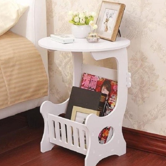 유럽풍 미니 원형 잡지꽂이 협탁 250_이미지