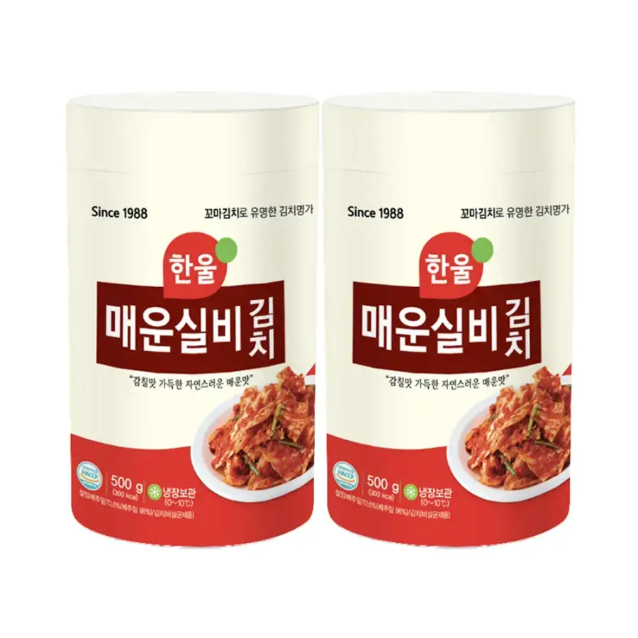 한울 왕애밥상 김치도가 매운 실비김치 500g (2개)_이미지