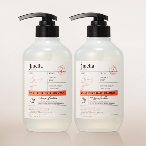 지피클럽 제이멜라 인 프랑스 퓨어 스프링 애플 헤어 샴푸 500ml (2개)