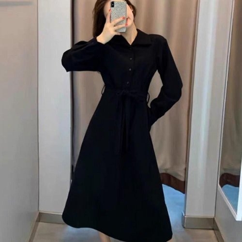  데이트 린넨 캐쥬얼원피스 미디원피스 오피스룩 여자_WED67B9