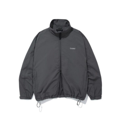커버낫 져지 CQK CO2401JK02-CH 컴피 나일론 트랙 자켓 차콜_이미지