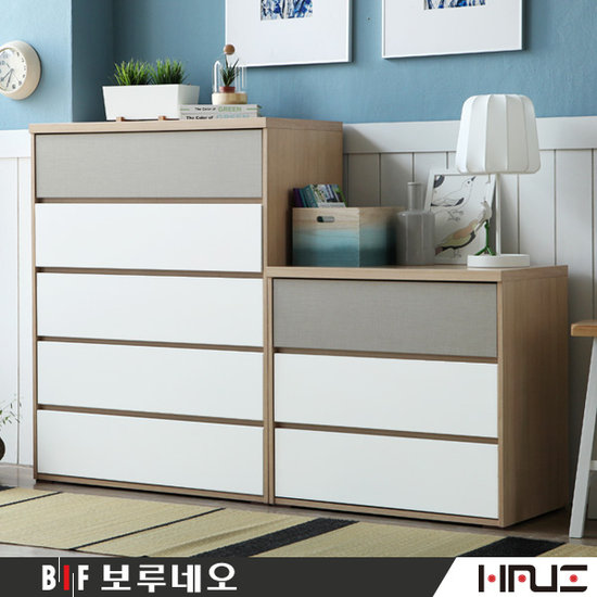 아르메 그레이 와이드3단+5단 서랍장세트 1800