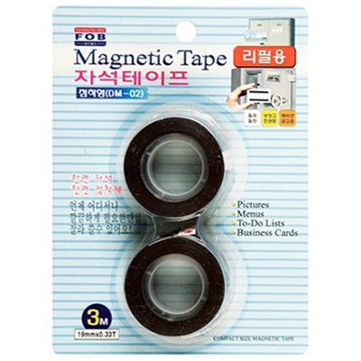 포비 마그넷 자석 테이프 리필 DM-02 19mm x 3M 2개입