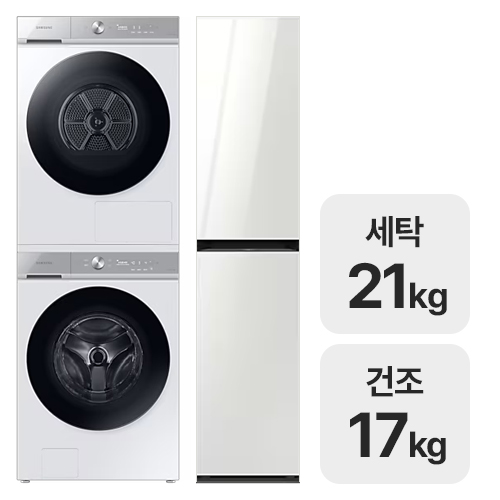 삼성전자 비스포크 AI WF21A9400KE + DV17A9720BE + 에어드레서 DF18CB8600WR