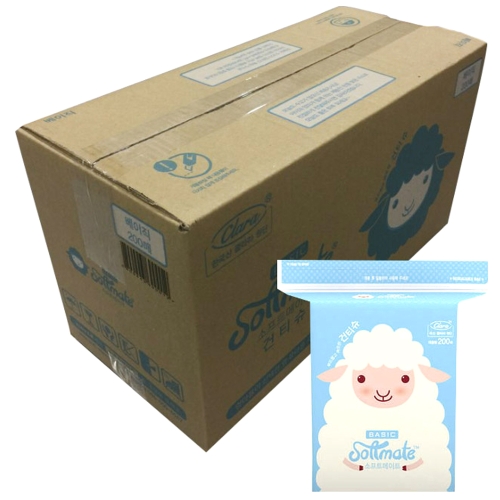 순둥이 소프트메이트 베이직 건티슈 200매 (4팩)_이미지