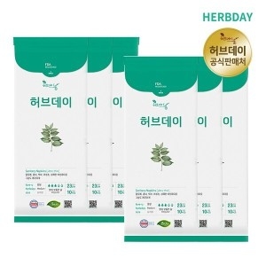 허브데이 시그니처 쿨링생리대 중형 10개 (6팩(60개))_이미지