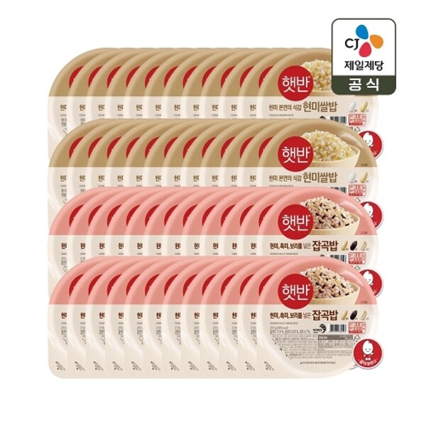 CJ제일제당 햇반 현미쌀밥 210g 24개 + 잡곡밥 210g 24개