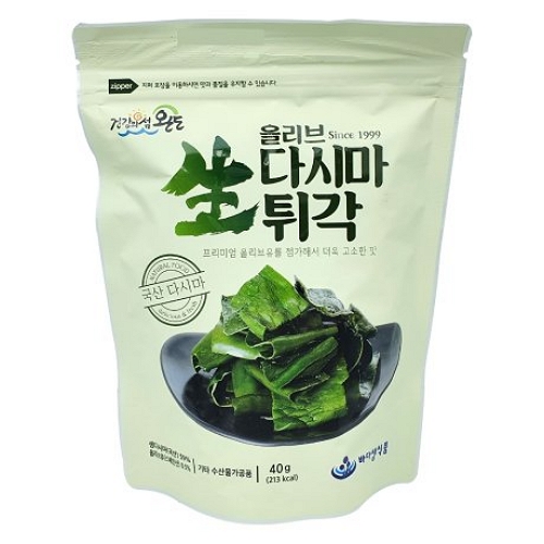 바다샘식품 올리브 다시마 생튀각 40g (1개)_이미지