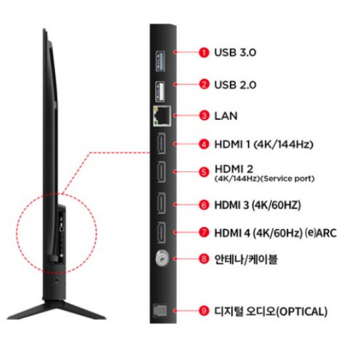 TCL 아이팔콘 55U75 (스탠드)_이미지