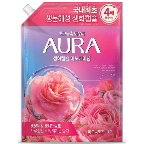 샤프란 아우라 생화캡슐 피오니로즈 리필 1.7L