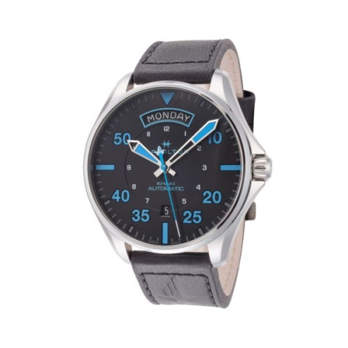 해밀턴 남성 에어체르마트 에디션카키 파일럿 데이데이트 오토 가죽시계_H64625731