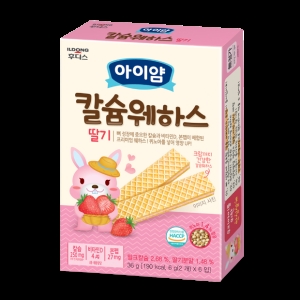 일동후디스 칼슘 웨하스 딸기 36g (15개)_이미지