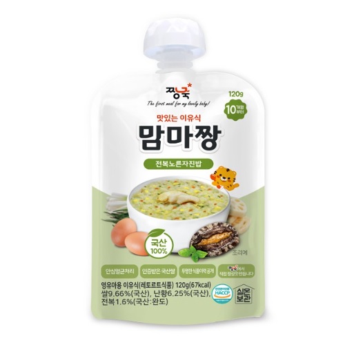 짱죽 맘마짱 전복노른자진밥 120g (3개)