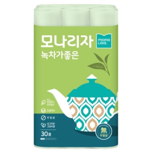  모나리자 녹차가좋은 25m (30롤) [1팩]