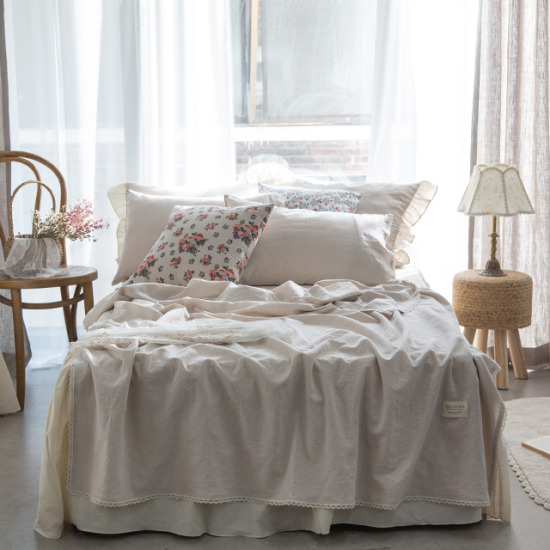 데코뷰 레이스 바이오워싱 린넨 여름 이불세트 (슈퍼싱글 SS)