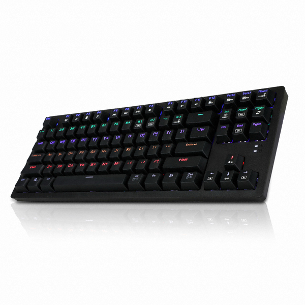 앱코 HACKER K315 텐키리스 축교환 측면 RGB 라이팅 이중사출 게이밍 기계식 키보드 블랙 (적축)_이미지