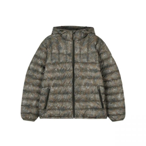 버커루 까뮤 프린트 경량 후드 다운 점퍼 카키 842257_이미지