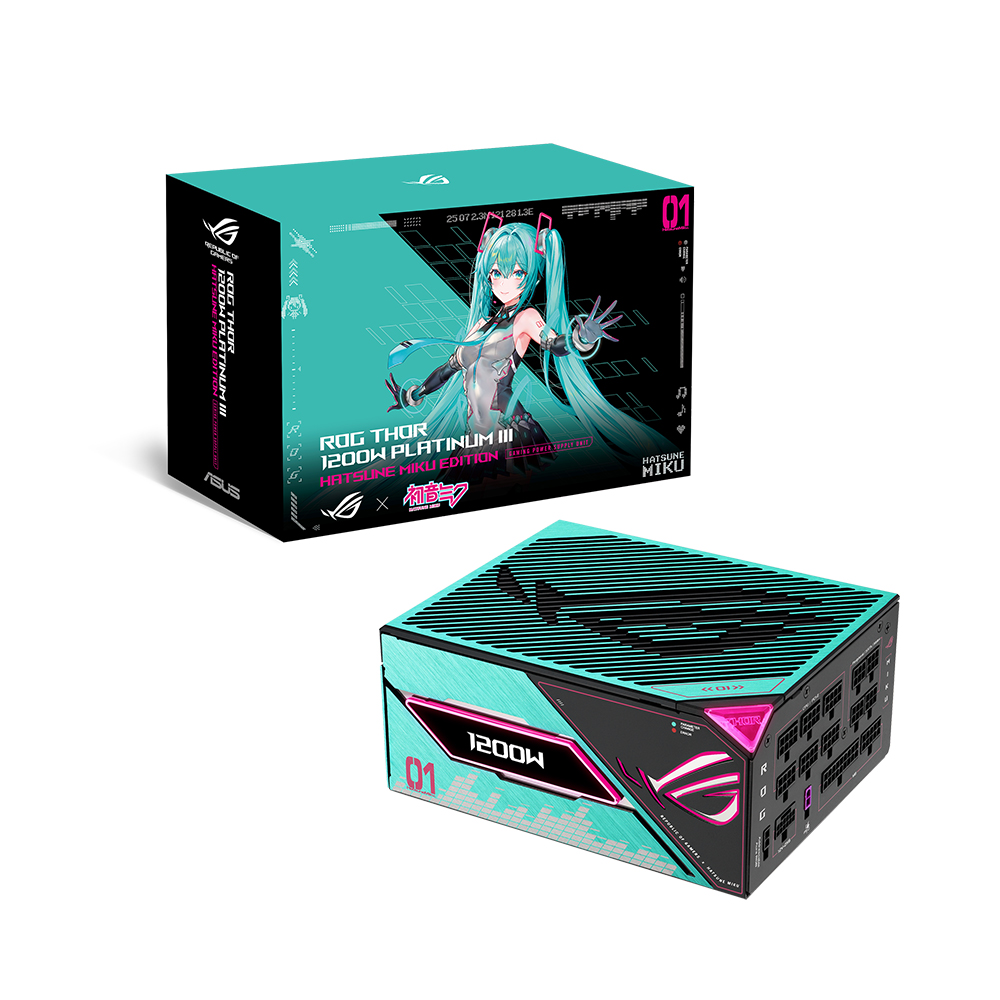 ASUS ROG THOR 1200W 80PLUS플래티넘 III 하츠네 미쿠 에디션 대원씨티에스_이미지