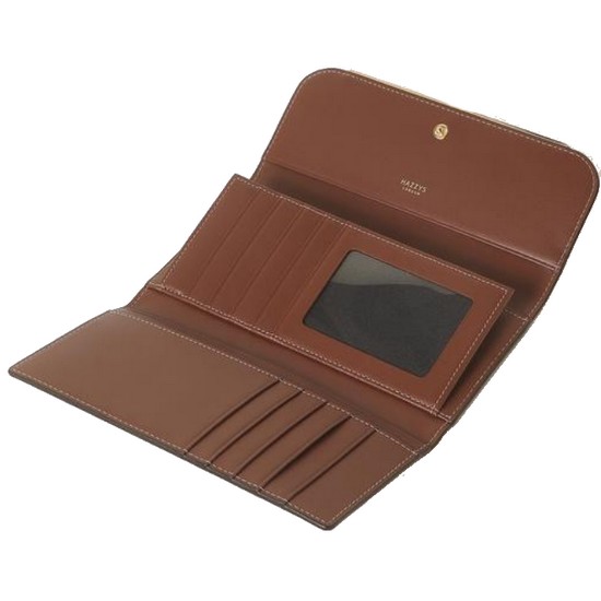 헤지스ACC 가죽 배색 체크 퍼피로고 장지갑 HIWA3F320I3_이미지