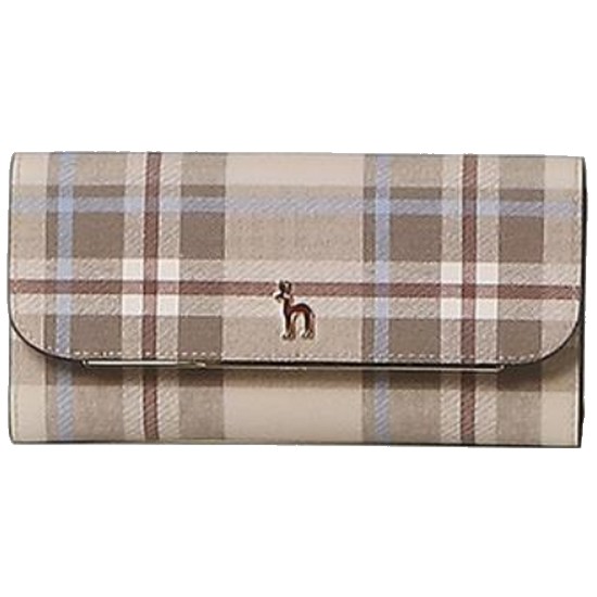 LF 헤지스ACC 가죽 배색 체크 퍼피로고 장지갑 HIWA3F320I3