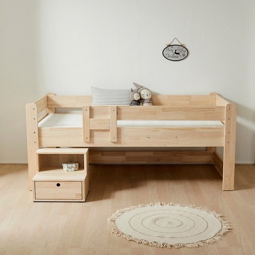 엣지퍼니처 조이 뉴송 소나무 원목 오픈형 낮은 벙커 침대 S이미지입니다. 누르면 해당 게시물로 새창이동합니다.