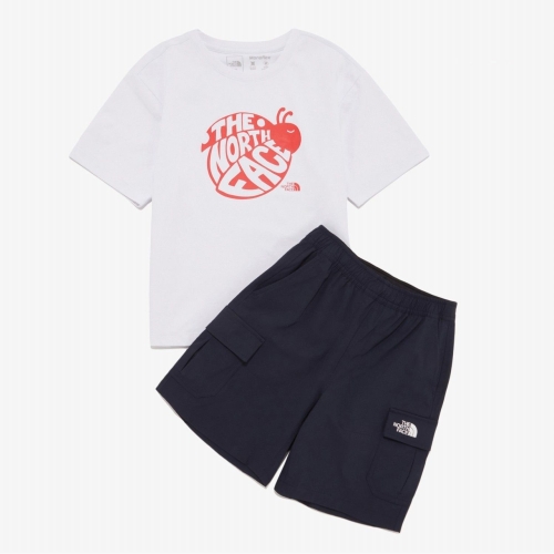 노스페이스키즈 키즈 캠프그라운드 EX 크루 세트 NT7UR32U_WHT