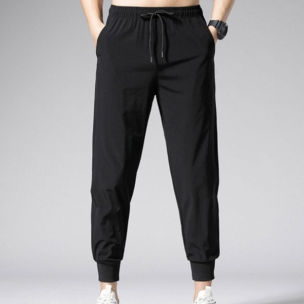 편한 여름 검정 조깅 런닝 운동 조거팬츠 WFE0D33