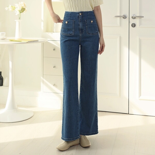 모리스커밍홈 55-77포켓 하이웨스트 부츠컷 데님 팬츠_M2602DP008A_이미지