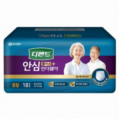 디펜드 안심플러스 언더웨어 중형 18개 (4팩(72개))_이미지