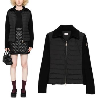 패딩 집업 가디건 블랙 153580450