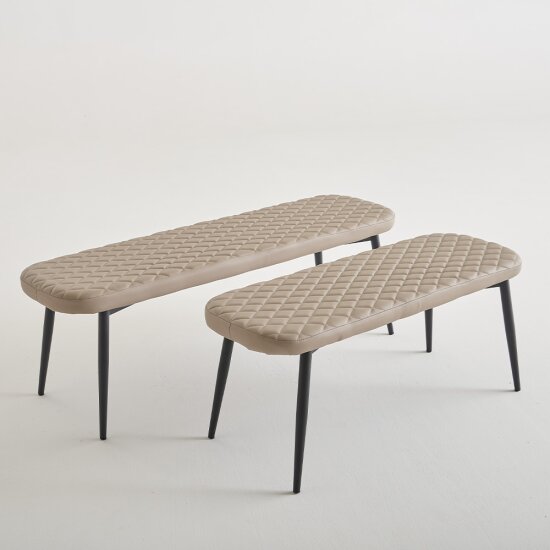 우아미가구 루헨 PU가죽 카페 식탁 2인 벤치의자_이미지