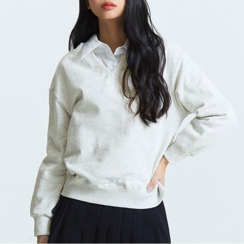 오스카전자 미쏘 무지 브이넥 맨투맨 MIWLWC321A-T_이미지