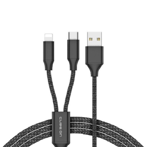 정인일렉텍 큐브온 JI-511 2in1 멀티 케이블 (1.5m)