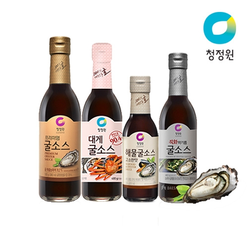  청정원 T 굴소스4종 골라담기 직화파기름 대게 해물 프리미엄