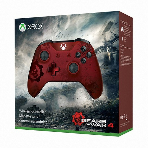 XBOX ONE 2세대 신형 무선 컨트롤러 기어즈 오브 워4 크림슨오멘_이미지