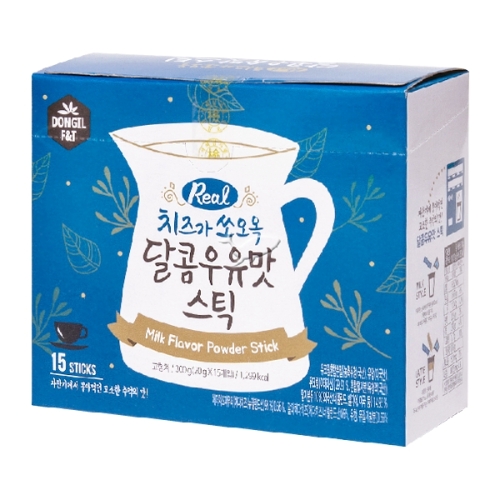 동일에프앤티 치즈가 쏘오옥 달콤 우유맛 스틱 15T (20개)_이미지