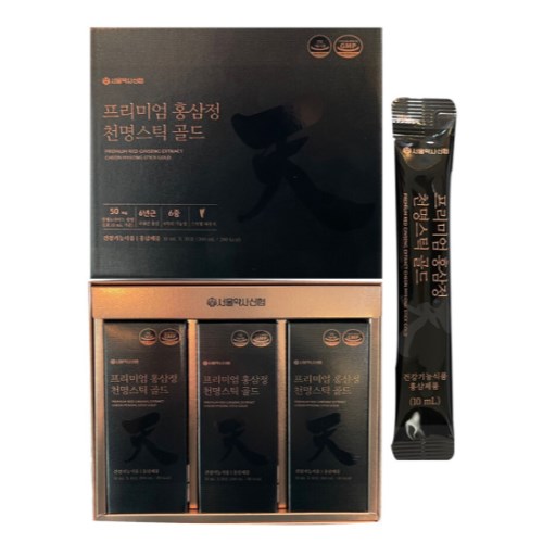 서울약사신협 프리미엄 홍삼정 천명스틱 골드 10ml 30포 (4개)_이미지