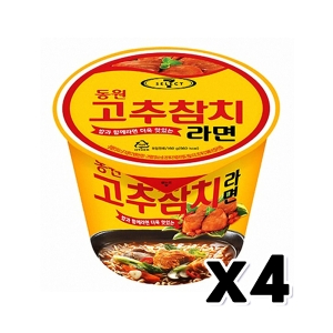 동원F&B 고추참치라면 큰컵 160g (4개)_이미지
