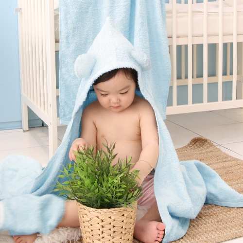 테리파머 메이슨 후드타올 오가닉 울트라소프트 아기목욕가운 1장