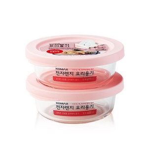코멕스 오븐글라스 전자렌지 요리용기 원1호 400ml (2개)_이미지