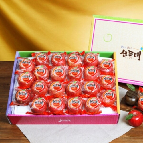 산들네 껍질째 먹는 경북 세척사과 25과(개)내외 5kg (1개)_이미지