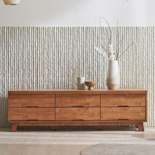 바로크가구  우즈 6단 원목 거실장 1.6m