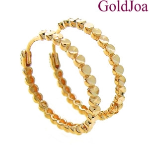 골드조아 14k 럭셔리 16mm 납작볼 컷팅 원터치 14k귀걸이 s-h2118-1l