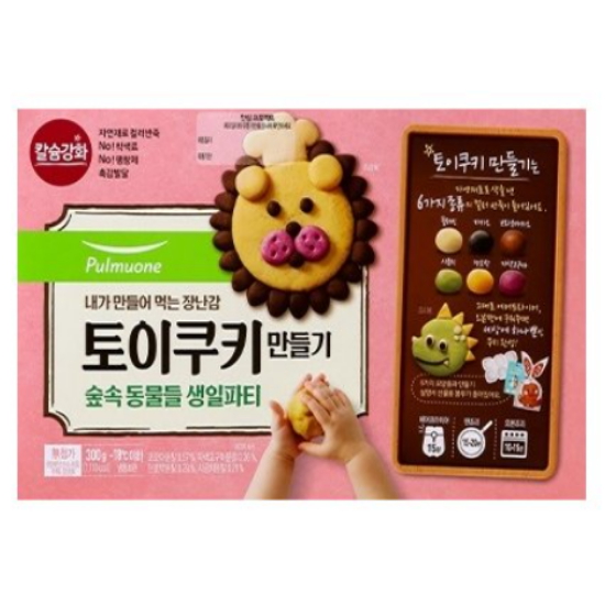 풀무원 토이쿠키 만들기 숲속 동물들 생일파티 300g (4개)_이미지