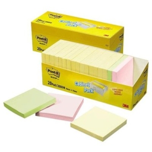 3M 노트 캐비넷팩 654-20 메모지