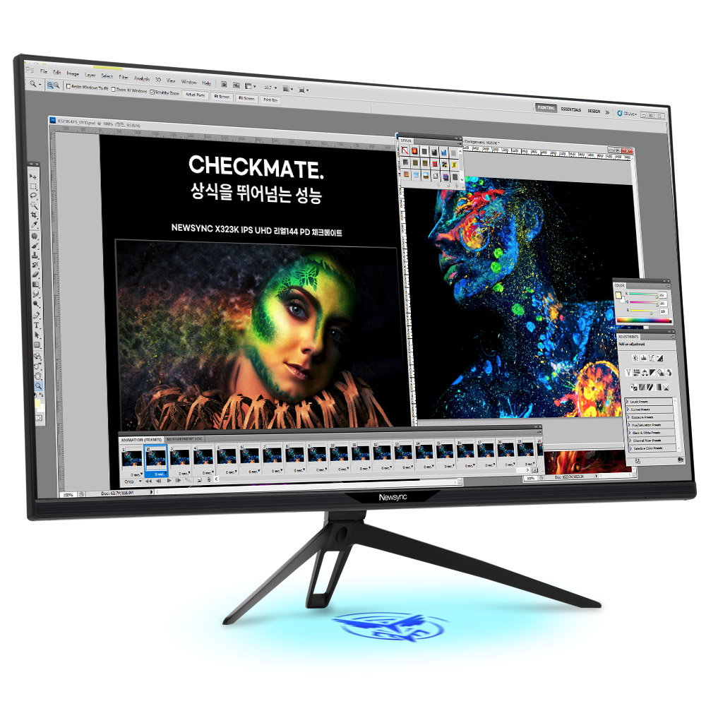 비트엠 Newsync X323K IPS UHD 리얼144 PD 체크메이트_이미지