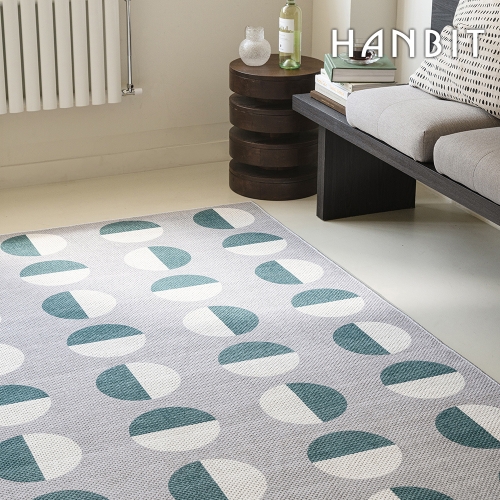 한빛카페트 무니 타일패턴 워셔블 사계절 러그 카페트200x270cm